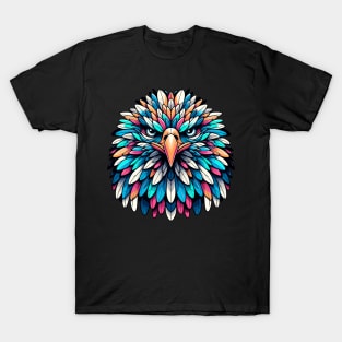 Vibrant Feathered Majesty - Eagle Artwork T-Shirt